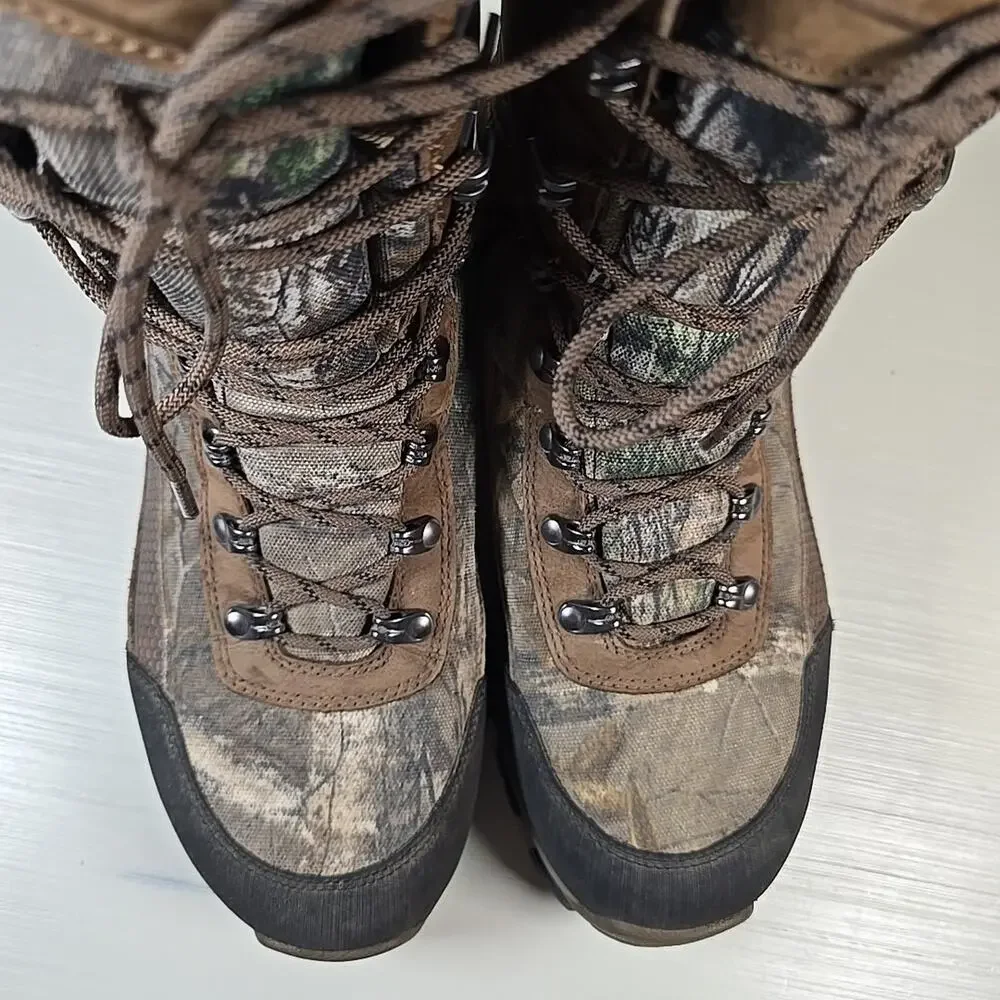 Cabelas Camo Hunting Boots Mens 9 Waterproof Insulated Tall Gore-Tex Thinsulate